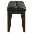 thumbnail image 4 of Dalila Leatherette Upholstered Wood Dining Bench Cappuccino, 4 of 8