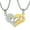 Yellow, variant on Hyasfey 2Pcs Couple Necklaces Shiny Rhinestone Inlaid Sparkling Geometric Memorial Gift Classic Lover Heart Pendant Necklaces Jewelry Accessories for Anniversary