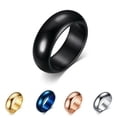 thumbnail image 6 of 7mm Simple Smooth Polished Band Men's 316L Stainless Steel Wedding Ring Sz 6-13, 6 of 7