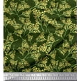 thumbnail image 1 of Soimoi Green Cotton Cambric Fabric Cassia Fistula Floral Print Fabric by Yard 42 Inch Wide, 1 of 3