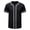 Black, variant on Laqbezok Men's Classic Baseball Jersey Shirt, Short Sleeve Button Down Sporty Top, Casual Hip Hop Streetwear Tee with Contrast Piping