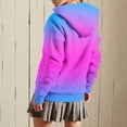 thumbnail image 6 of XPMWRP Womens Zip Up Hoodies Fashion Casual Drawstring Jacket Long Sleeve Oversized Sweatshirts Gradient Color Streetwear Coat Pink L, 6 of 8