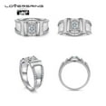 thumbnail image 4 of Wedding Ring Sets His And Hers Couples Women and men S925 Sterling Silve Wedding Bands, 4 of 6
