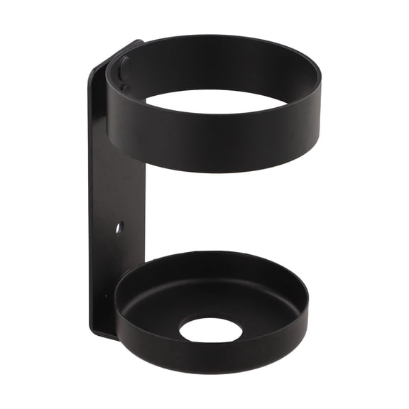 Wall Mounted Soap Dispenser Holder Stainless Steel Bathroom Storage Rack For Shampoo Shower Gel Bottles Up To 70Mm Diameter Black Finish(1 Hole)