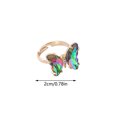 thumbnail image 2 of WREESH Ladies Fashion Creative Gradient Butterfly Adjustable Ring With Opening, 2 of 2