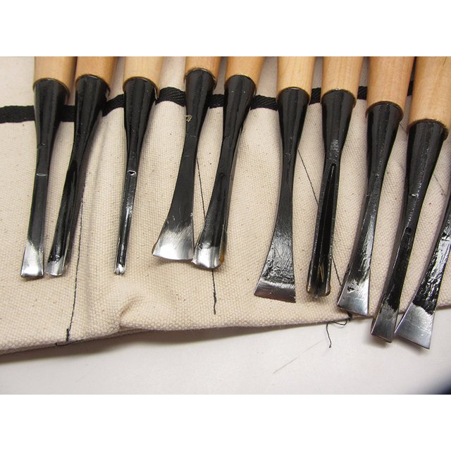 10pc Mastercarver Basic Wood Carving Tools Set w/Canvas Roll 401004