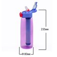 thumbnail image 3 of Large Capacity Water Kettle 650ml Outdoor Gym Filter Shaker Bottle (Purple), 3 of 4