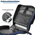 thumbnail image 5 of Water-Resistant 3-Ring Binder Organizer with Multiple Pockets Zipper Binder Bag for Office Deep Blue Flower, 5 of 8