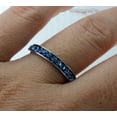 thumbnail image 2 of R.H. Jewelry Stainless Steel Small 3mm Eternity Blue Cz Stone Rings Size 7, 2 of 3