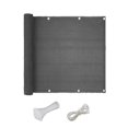 thumbnail image 1 of Écran de Balcon Clôture de Confidentialité Protection UV Résistant aux Intempéries Hauteur Bouclier Gris, 1 of 4