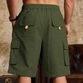thumbnail image 6 of Mceream Cargo Shorts for Men Casual Summer Hiking Pants Elastic Waist Stretch Knee Length Multi-Pockets Bermuda Work Shorts Army Green XXL, 6 of 9