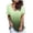 Green, variant on Womens Summer Tops Fashion V Neck Dip Dyed Gradient Short Sleeve Tee