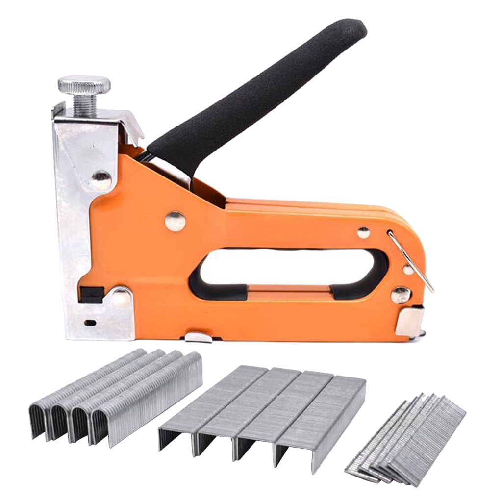 Heavy Duty Staple Gun Stapler Tacker with 50 Nails 3in1 Powerful Hand Tool Wood 