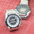 thumbnail image 5 of UDIYO Men Hand-Winding Skeleton Automatic Mechanical Stainless Steel Sport Wrist Watch, 5 of 6
