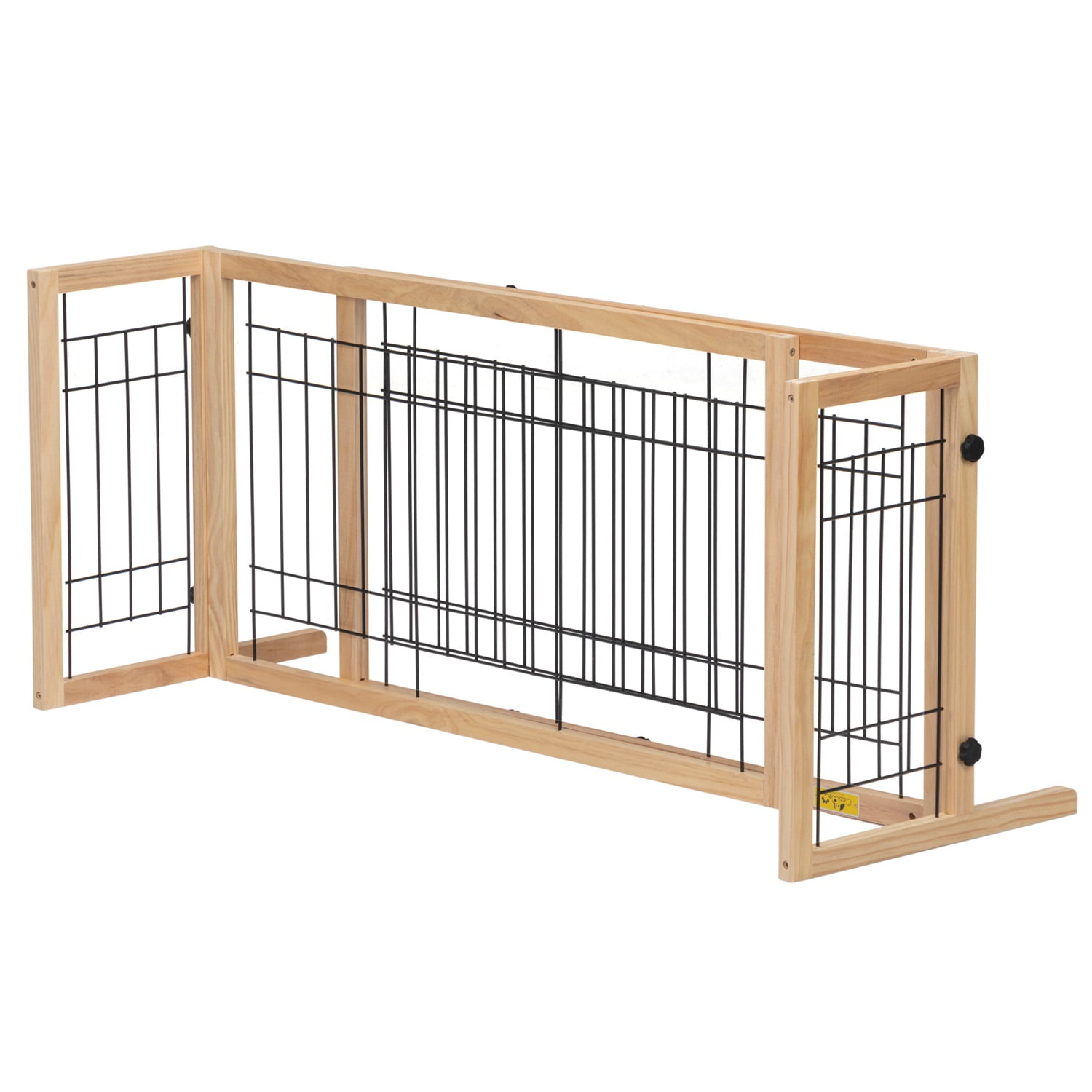 Pefilos Freestanding Pet Gate Adjustable from 40"- 71" Sturdy Solid Wood Dog Gate for Indoor Stairs, Orange Pefilos Freestanding Pet Gate Adjustable from 40"- 71" Sturdy Solid Wood Dog Gate for Indoor Stairs, Orange