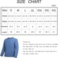 thumbnail image 3 of Tuna Men Fishing Long Sleeve UPF 50+ Sun Protection Quick Dry Running Rash Guard Hiking Swimming Shirts Navy 04 Large, 3 of 5
