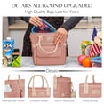 thumbnail image 6 of Deluxe Large Insulated Lunch Bag Box Women - Leakproof Waterproof Cooler with Multi Pockets Removable Strap for Work Picnic - Teacher Mothers Day Christmas Birthday Gifts, 6 of 8