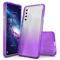 TCL 20 Pro 5G Case, Rosebono Hybrid Gradient Transparent Soft TPU Clear Skin Cover Case For TCL 20 Pro 5G (Purple)