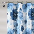 thumbnail image 4 of Leah Shower Curtain-Bathroom Flower Floral Large Blooms Fabric Print Design, 72" x 72", Navy & White, 4 of 6