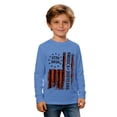 thumbnail image 4 of VNKIDY Boys Kids Patriotic Crew Neck Long Sleeve T Shirt With 250 Years 1776-2026 America Distressed Vertical Flag Print For Independence Day Wear Lightweight Top, 4 of 4