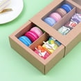 thumbnail image 3 of Cupcake Biscuits Package Box Party Single Use Portable Transparent Cakes Dessert Pastry Packing Case Home Bakery Kitchen 1-row Pink White, 3 of 9