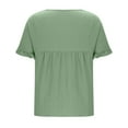 thumbnail image 4 of Mittory Womens Tops Casual V Neck Ruffle Sleeve T Shirts Babydoll Loose Fit Peplum Tops, 4 of 7