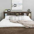 thumbnail image 5 of Prepac Salt Spring King Bookcase Headboard, Drifted Gray, 5 of 6