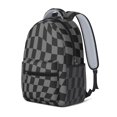 thumbnail image 2 of Gray and Black Wavy Checkered Pattern Backpack for School, Cute School Bag with Adjustable Shoulder Straps and Padded Back, 15.3"x11"x6.7", 2 of 5