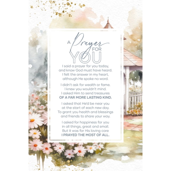 DEXSA A Prayer For You Wood Plaque with Easel and Hook Wall Tabletop Art - 6 inches x 9 inches