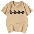 thumbnail image 5 of MEZZALL T-Shirt pour Filles Tout-Petits Imprimé Floral Col Rond Manches Courtes T-Shirt Décontracté Mignon, 5-6 Ans, 5 of 5