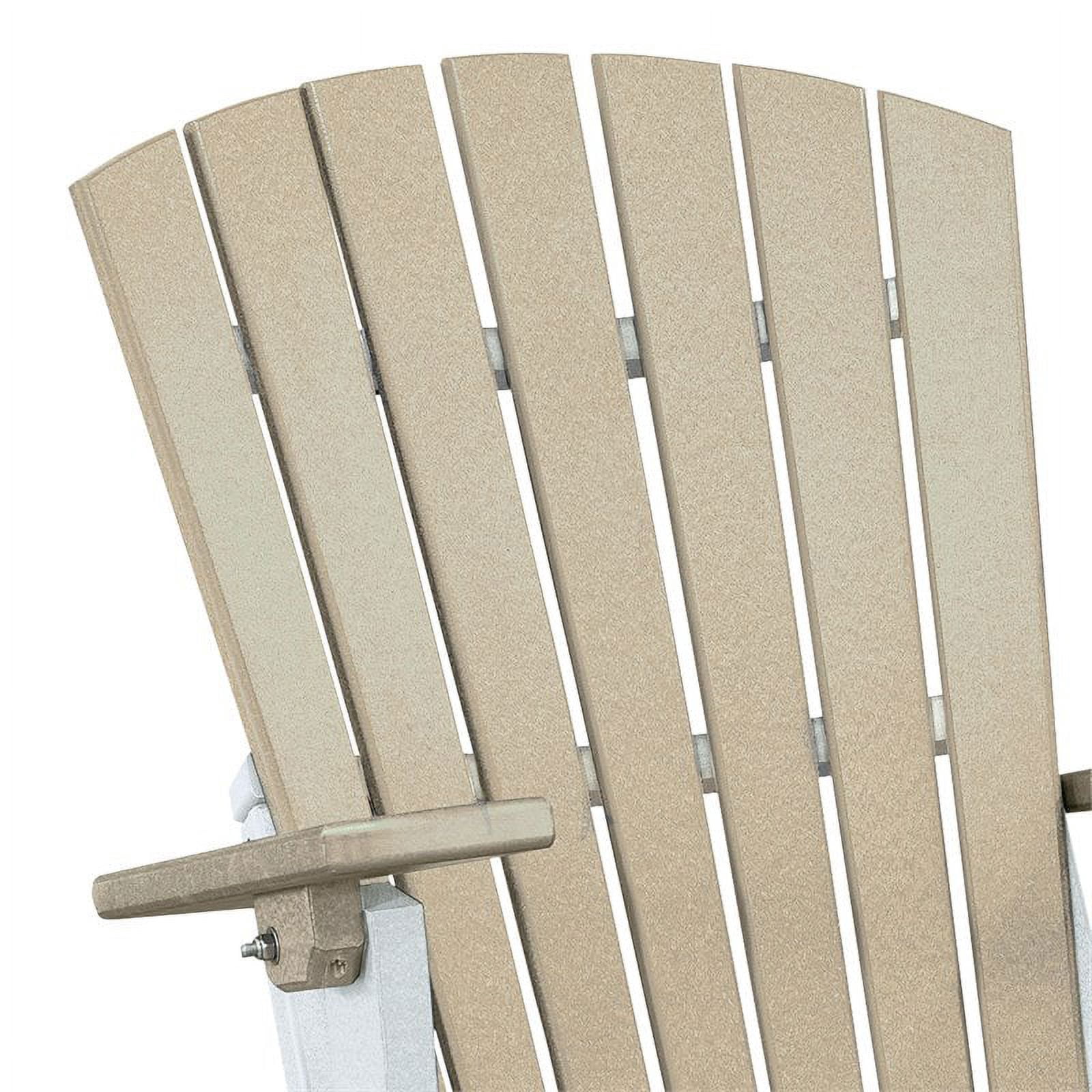 Furniture Classics Model 519BBK Fan Back Folding Adirondack Chair in Blue with a Black Base