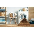 thumbnail image 2 of Ahgly Company Machine Washable Indoor Round Industrial Modern Orange Area Rugs, 3' Round, 2 of 7