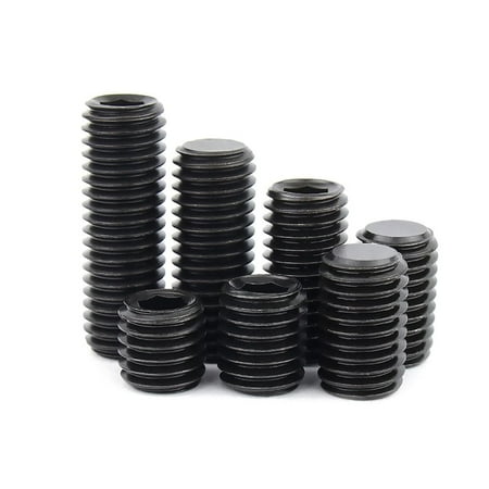 

ZX Fine Thread M4 M5 M6 M8 M10 M12 DIN913 304 Stainless 12.9 Grade Steel Allen Hex Hexagon Socket Flat Grub Headless Bolt Set Screw (Color : 12.9 Grade Steel_10pcs M8x1x8)-0810