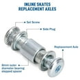 thumbnail image 4 of Vis d'Entretoise d'Axe de Patin en Ligne, Entretoise de Roulement de Roue de Patin, Pièces de Rechange pour Patin à Roulettes avec Vis d'Axe&Essieux&Clé,A, 4 of 7