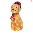 thumbnail image 1 of Christmas Decorations Outside Light-Up Animals Dog Deer Santa ClausOutside, 1 of 5