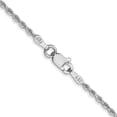 thumbnail image 3 of 14K White Gold Rope Chain Necklace 20 inch 1.5 mm Diamond-cut with Lobster Clasp, 3 of 4