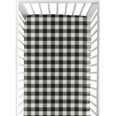 UPC: 0846480076025 | Lumberjack Black and White Collection Crib Sheet
