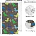 thumbnail image 2 of Dreamtimes Dinosaur Soft Hand Towels 2-Piece Absorbent Bath Towel Decorative Fingertip Towels for Bathroom Gym Spa Hotel Beach Swimming Pool,14.4" x 28.3", 2 of 7