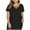 Black, variant on Timegard Womens Tops Plus Size V Neck Drop Shoulder Comfy Solid Color Tee Shirts Summer Casual Tops