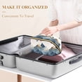 thumbnail image 3 of FORMRS Makeup Bag Travel Cosmetic Organizer for Women Fold Flat Zipper Pouch with Handle, Art Mountains, 3 of 8
