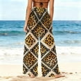 thumbnail image 4 of Pincandy Women See Through Sheer Mesh Pants Beach Swimsuit Bikini Bottom Cover up Party Club Elastic High Waist Wide Leg Pants, 4 of 7