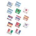 thumbnail image 3 of 13 Piece Flag Stickers Face Self Adhesive Decals for Sports Events Football Games and Themed Parties Skin Safe Printing, 3 of 4