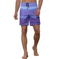 thumbnail image 5 of INSPIRE CHIC Men's Drawstring Waist Colorful Pattern Hawaiian Swim Board Shorts 34 Purple, 5 of 6