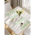 thumbnail image 5 of Spring Daisy Placemats Set of 12, Watercolor Flowers Floral Green Stripes Placemats for Dining Table, Place Mats for Kitchen Tabletop, Waterproof Wipeable Dining Table Mats Set, 5 of 9