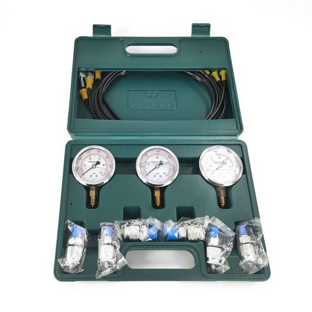 Kit de manómetro hidráulico Kit hidráulico de excavadora Dispositivo de medición de presión con 6 a Eccomum Medidor hidráulico del automóvil