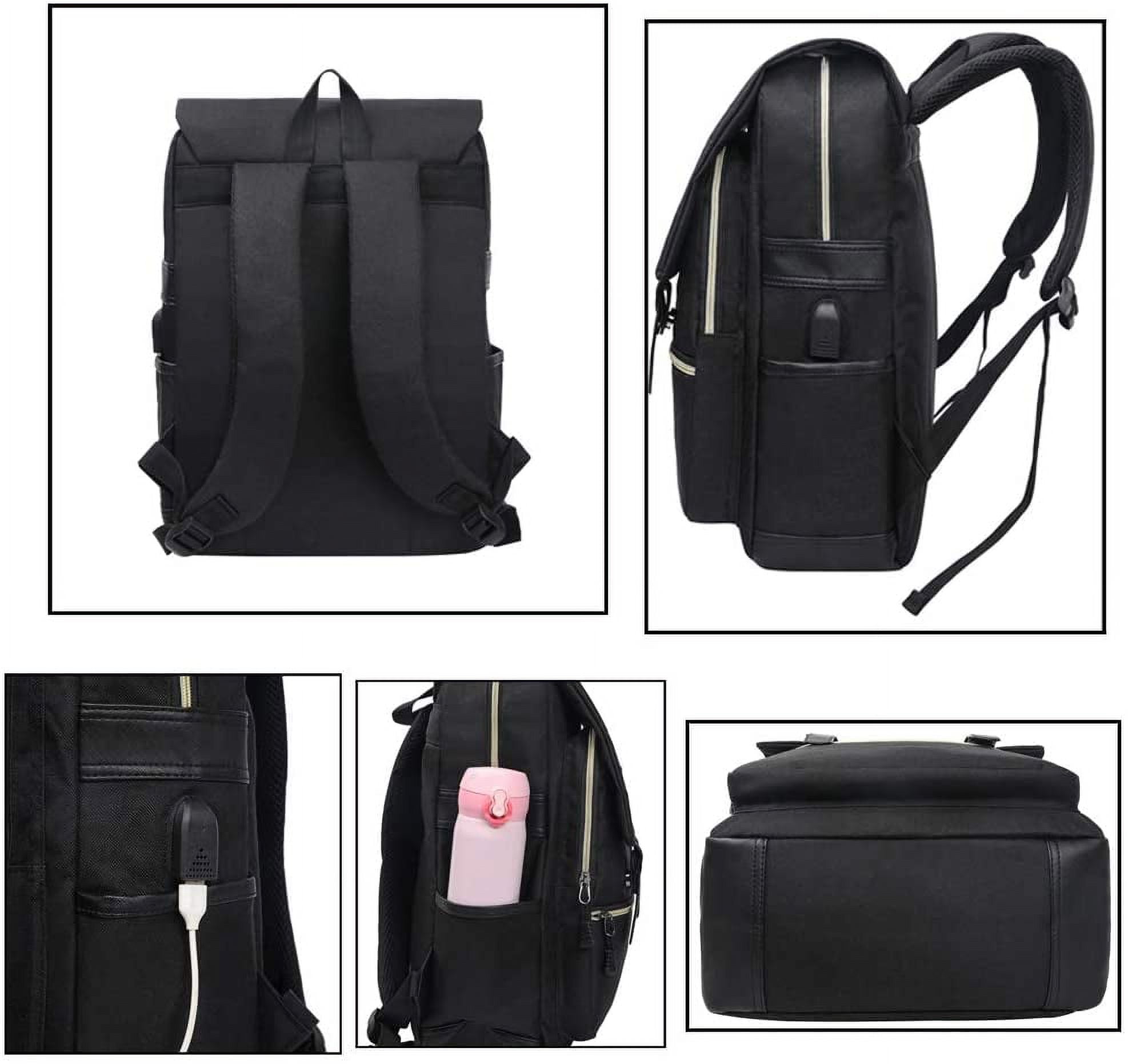 Unisex College Bag Fits up to 15.6'' Laptop Casual Rucksack Adult  Waterproof School Backpack Daypacks Black - Walmart.com