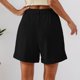 thumbnail image 4 of MKLEKYY Pantalones Cortos de Vestir de Cintura Alta para Mujer con Pliegues, Bolsillos Laterales y Espalda Elástica, Cómodos, Transpirables, Informales, para Viajar, Verano, Primavera y Otoño., 4 of 4