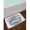 thumbnail image 2 of Saying Bath Mat, Everyone Has Ones Own Path Calligraphy Chaotic Doodle, Plush Bathroom Decor Mat with Non Slip Backing, 29.5" X 17.5", Blue Grey White, by Ambesonne, 2 of 2