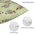 thumbnail image 3 of Wukai Twig Sloth Premium Polyester Fleece Pillow Covers with Hidden Zipper Closure,Luxuriously Soft and Durable-20"x20", 3 of 7