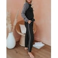 thumbnail image 3 of Ekouaer Women's Pajama Set Long-Sleeved Pajama Set Loungewear Pullover Pajamas Sweatshirt and Pocketed Pants, 3 of 5